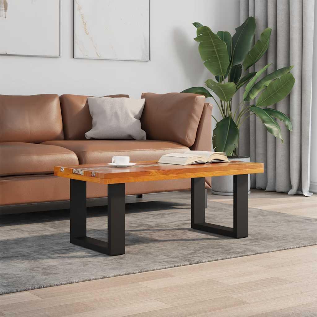 Vidaxl salontafel massief teakhout hars 100x50 cm