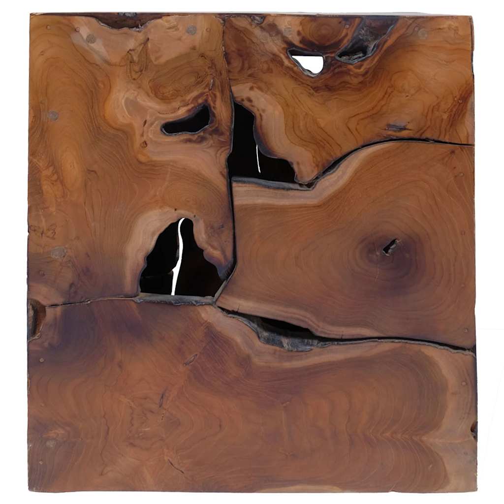 Vidaxl kruk 40x40x45 cm massief teakhout bruin