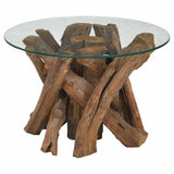Vidaxl salontafel 60 cm massief teak drijfhout