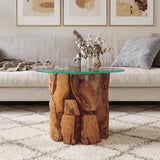 Vidaxl salontafel 60 cm massief teak drijfhout