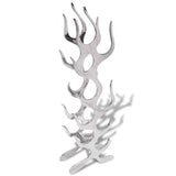 Vidaxl wijnrek vlammenvorm 9 flessen zilver aluminium