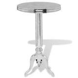 Vidaxl bijzettafel rond aluminium zilver