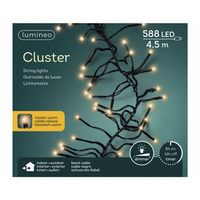 Lumineo cluster led verlichting binnen buiten 4.5m 588 leds ip44 dimbaar