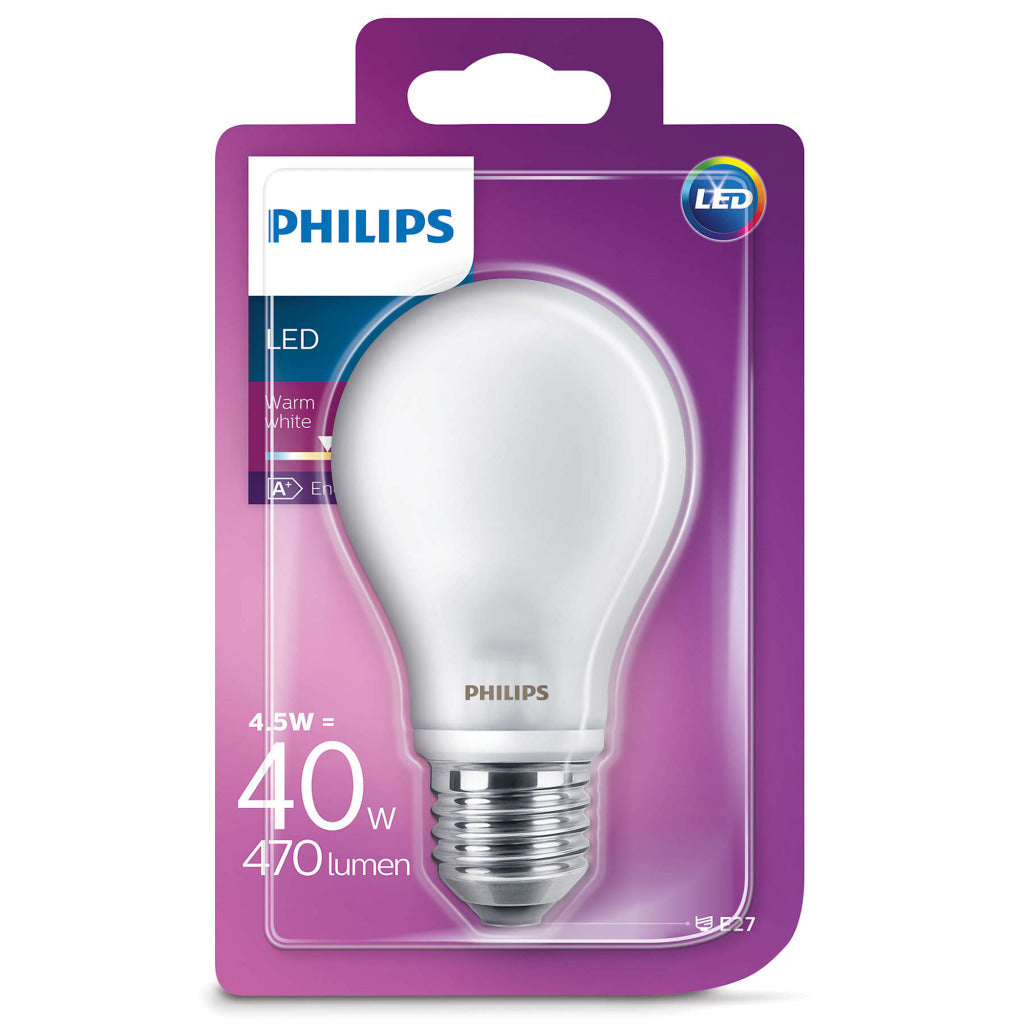 De Philips Ledcassic 40w A60 E27 WW Fr L.