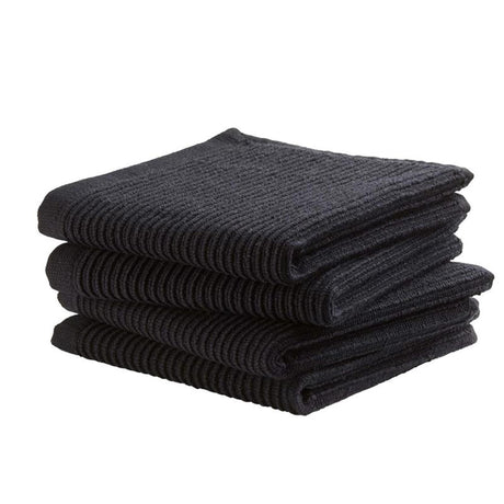 Ddddd vaatdoek basic zwart 30x30cm per 4 stuks
