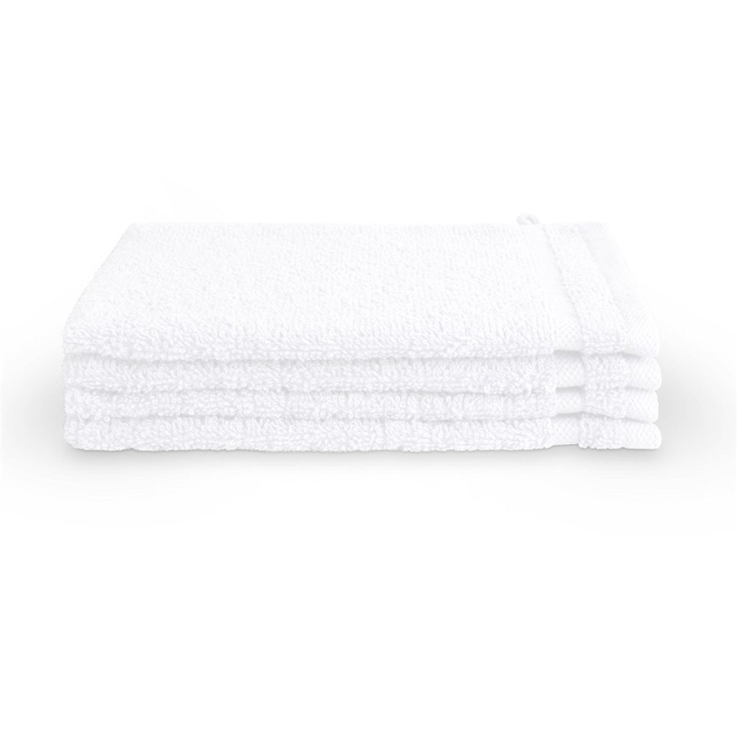 Byrklund bath basics washand 16x21cm - wit - 4 stuks