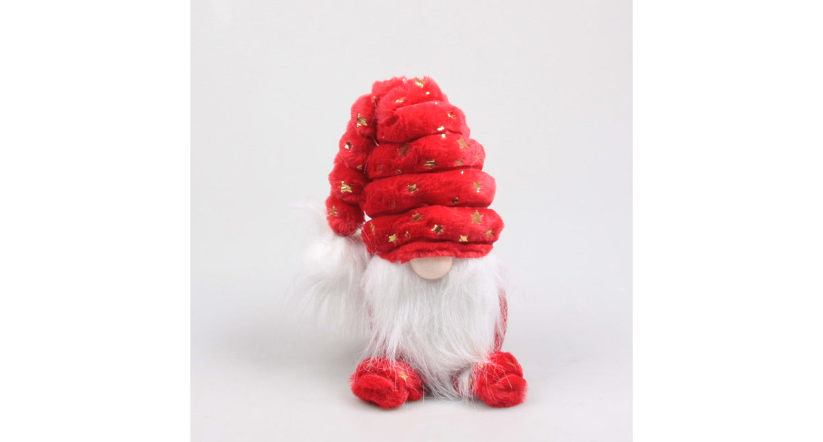 Kerstkabouter slaapmuts 19x18x50 cm rood