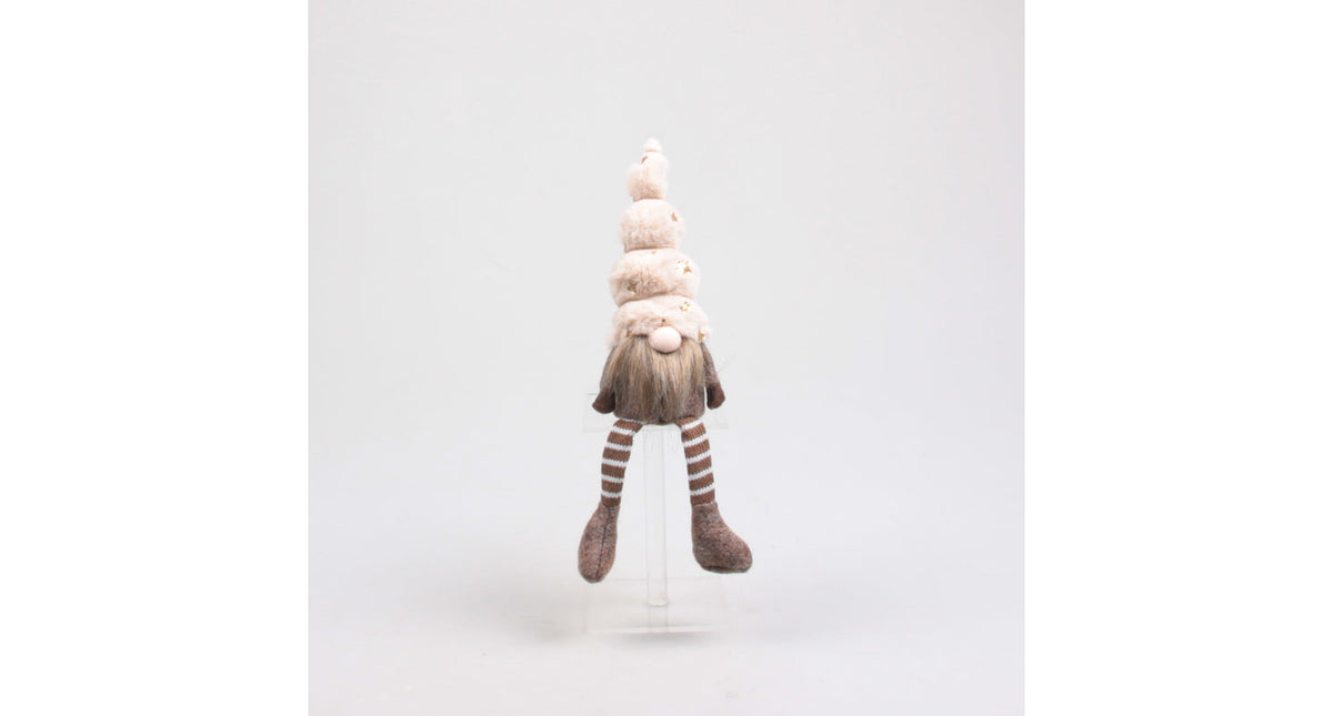 Kerstkabouter toby m bungelbeentjes 7x7x33 cm