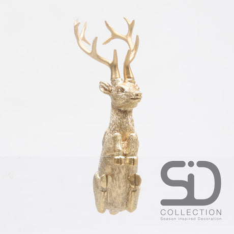 Season inspired decoration pothanger hert goud 7cm