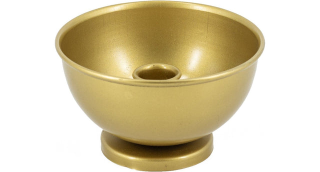 Kandelaar in kom metaal d13 h7cm goud