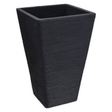 Progarden bloempot geribbeld 55 cm antracietkleurig