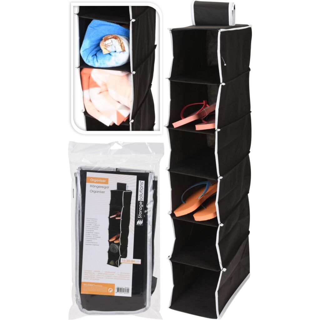 Basic Cabinet Organizer 15x30x84 CM Black