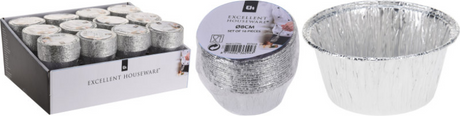 Excellent houseware eh aluminium schaaltje rond dia 8cm 16 stuks