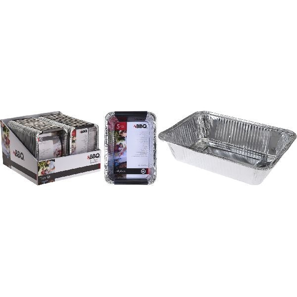 Bbq bbq aluminium bereidingsbakjes 5 stuks