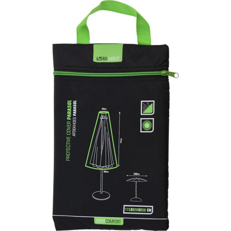 Pro garden afdekhoes voor parasol 17.5x28x50 cm zwart