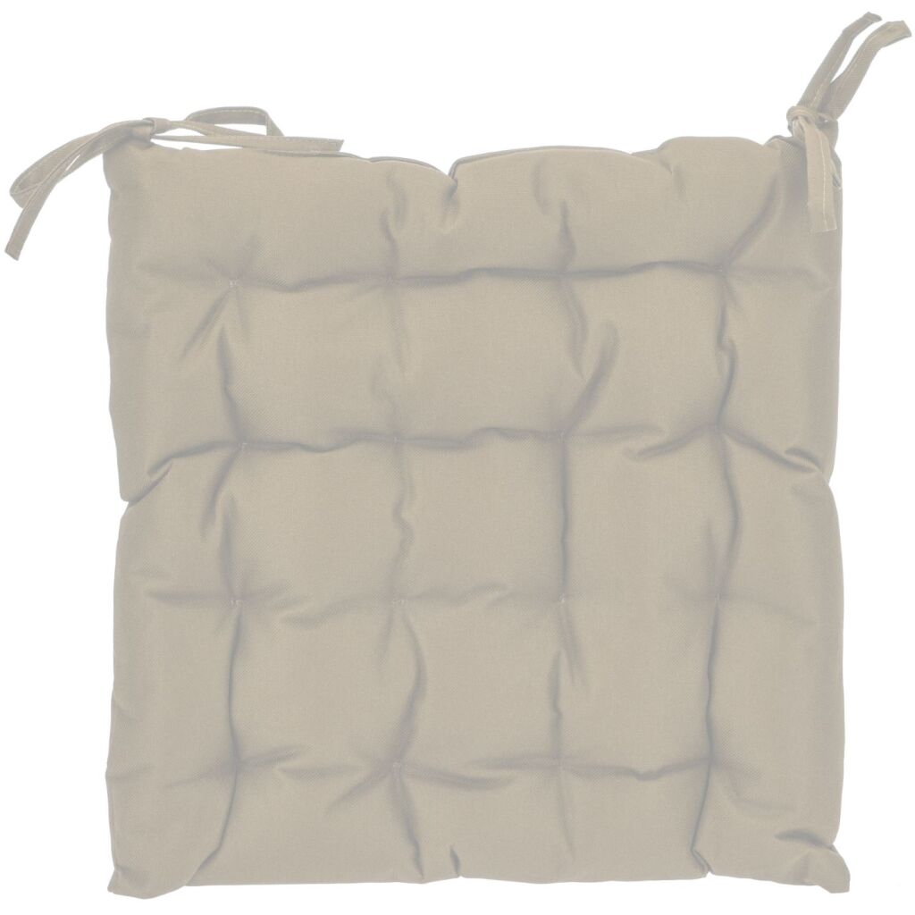 Basic stoelkussen 40x40x6 cm beige