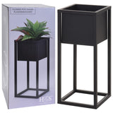 H S Collection H S Collection Flowerpot on standard 50 cm Metal Black