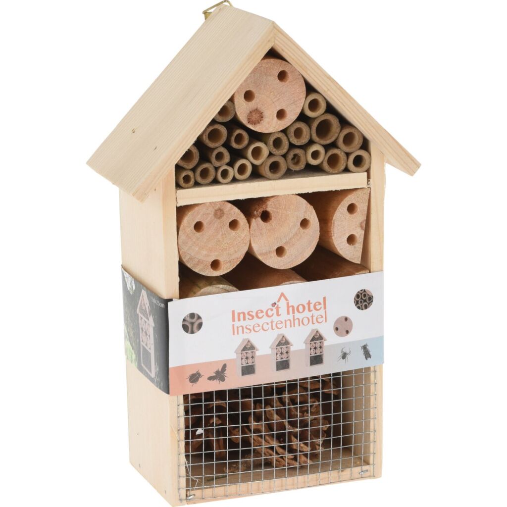 Basic wooden insect hotel 15x9x25 cm