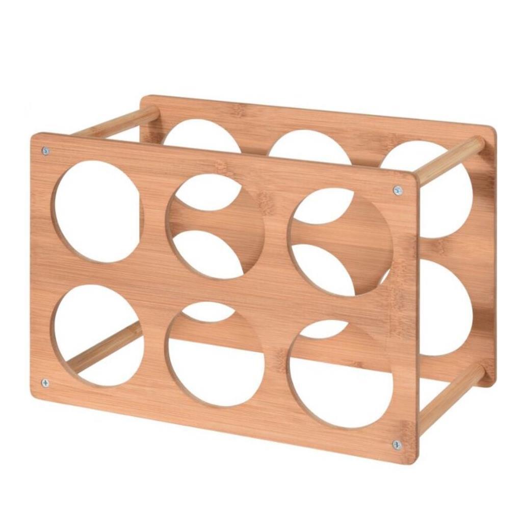 Exzellent Hausware Hausbeware Bamboo Wäin Rack fir 6 Fläschen