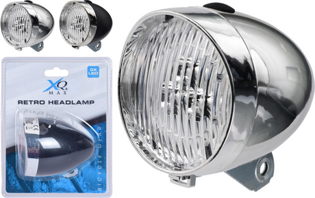 Xq max fietslamp retro 3xled 2 assorti