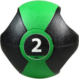 PURE2IMPROVE PURE2IMPROVE MEDICINE BALL con manici 2 kg di verde