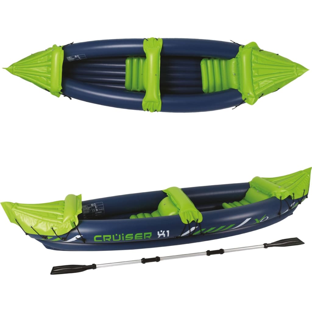 Xq max kajak cruiser x1 325x81x53 cm blauw en groen