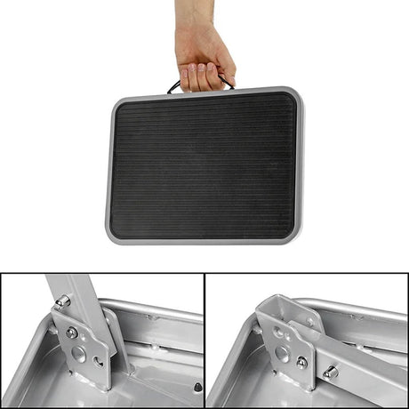 Proplus opstapje inklapbaar 38x26x17.5 cm voor caravan camper grijs zwart