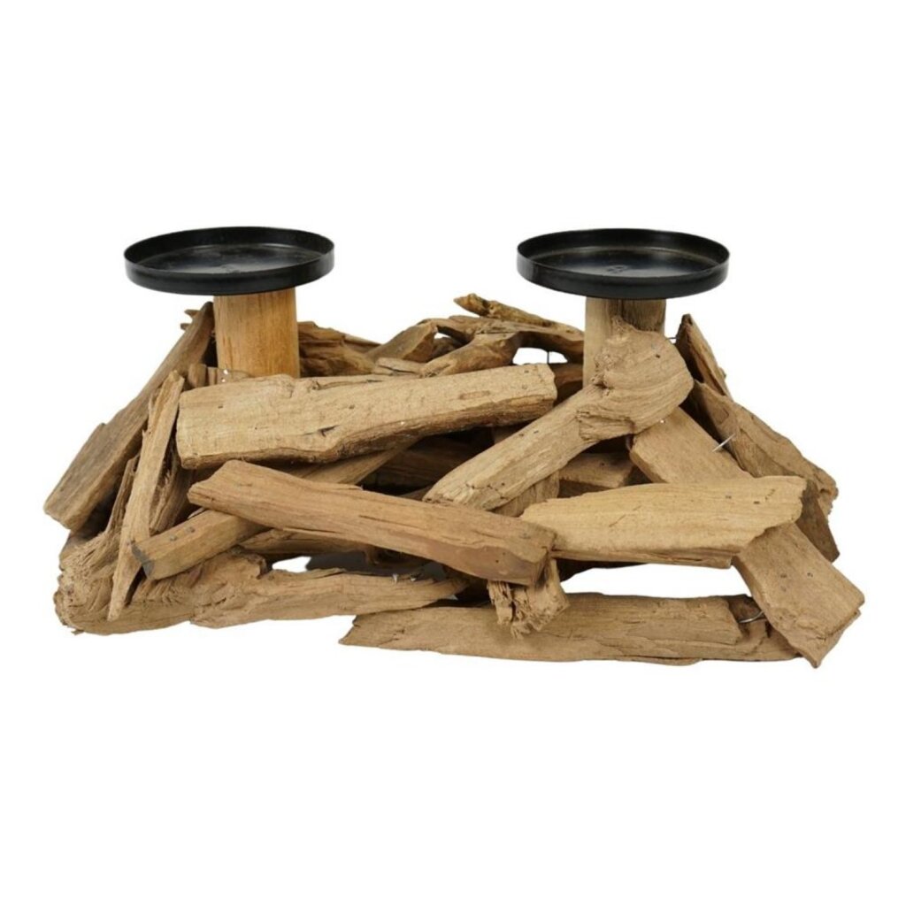 Diverse lysestage Driftwood Naturel 32 cm