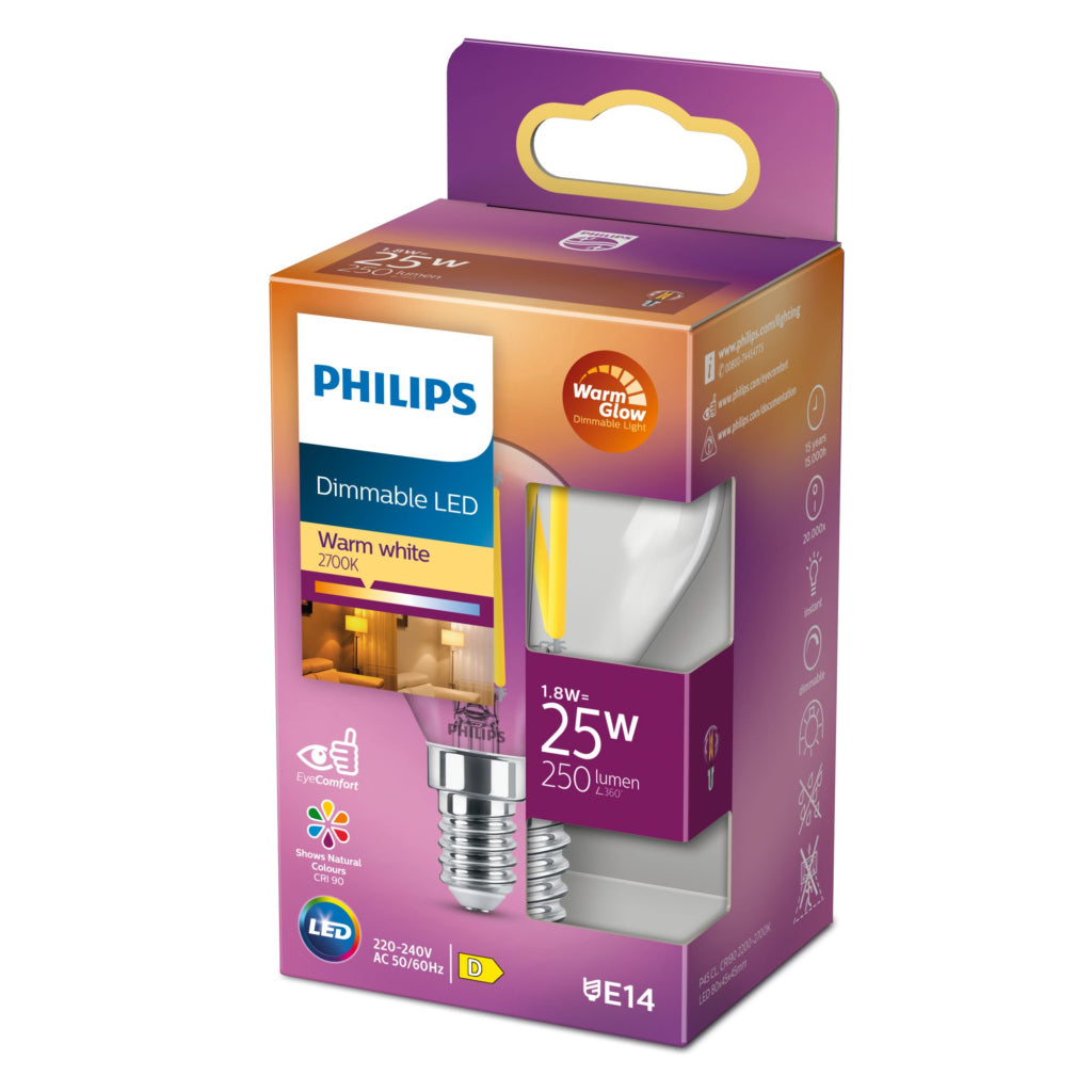 Philips led 25w p45 e14 cl wgd90 srt4 verlichting