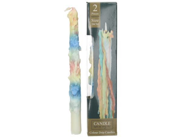 Diverse Candle Drip Wax Multi 6x2.7x26cm 2 stycken