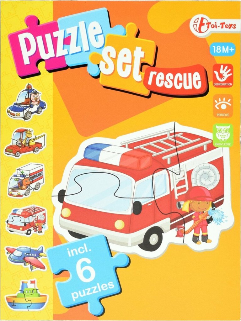 TOI-TOYS TOI-TOYS PLAY PLAY SET SERVICIOS DE EMERGEN SERVICIOS Junior Cardboard 15 piezas