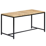 Vidaxl eettafel 140x70x75 cm massief ruw mangohout