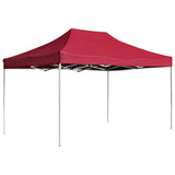 Vidaxl PartyTent profesionalmente plegable 4.5x3 m vino de aluminio rojo