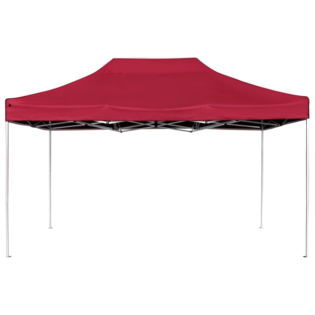 Vidaxl PartyTent profesionalmente plegable 4.5x3 m vino de aluminio rojo