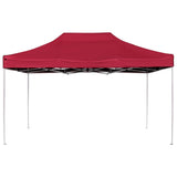 Vidaxl PartyTent profesionalmente plegable 4.5x3 m vino de aluminio rojo