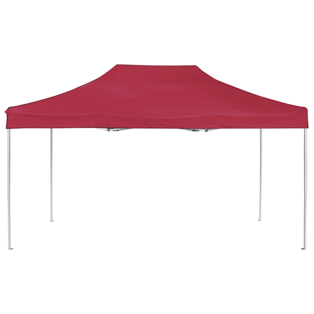 Vidaxl PartyTent profesionalmente plegable 4.5x3 m vino de aluminio rojo