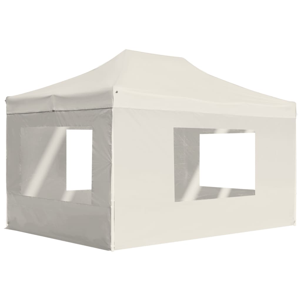 Vidaxl PartyTent pliable avec des murs de la crème en aluminium de 4,5x3 m