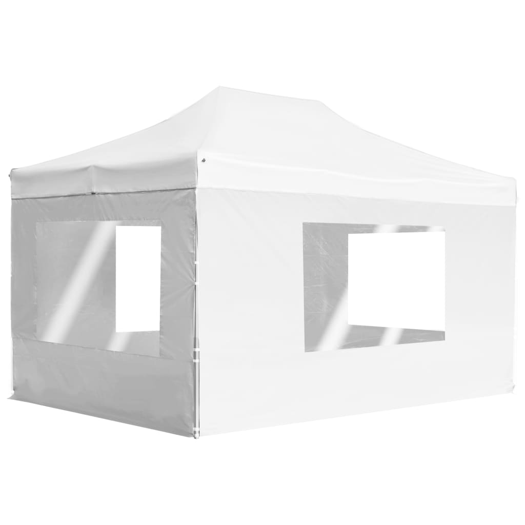 Vidaxl PartyTent plegable con paredes de 4.5x3 m de aluminio blanco