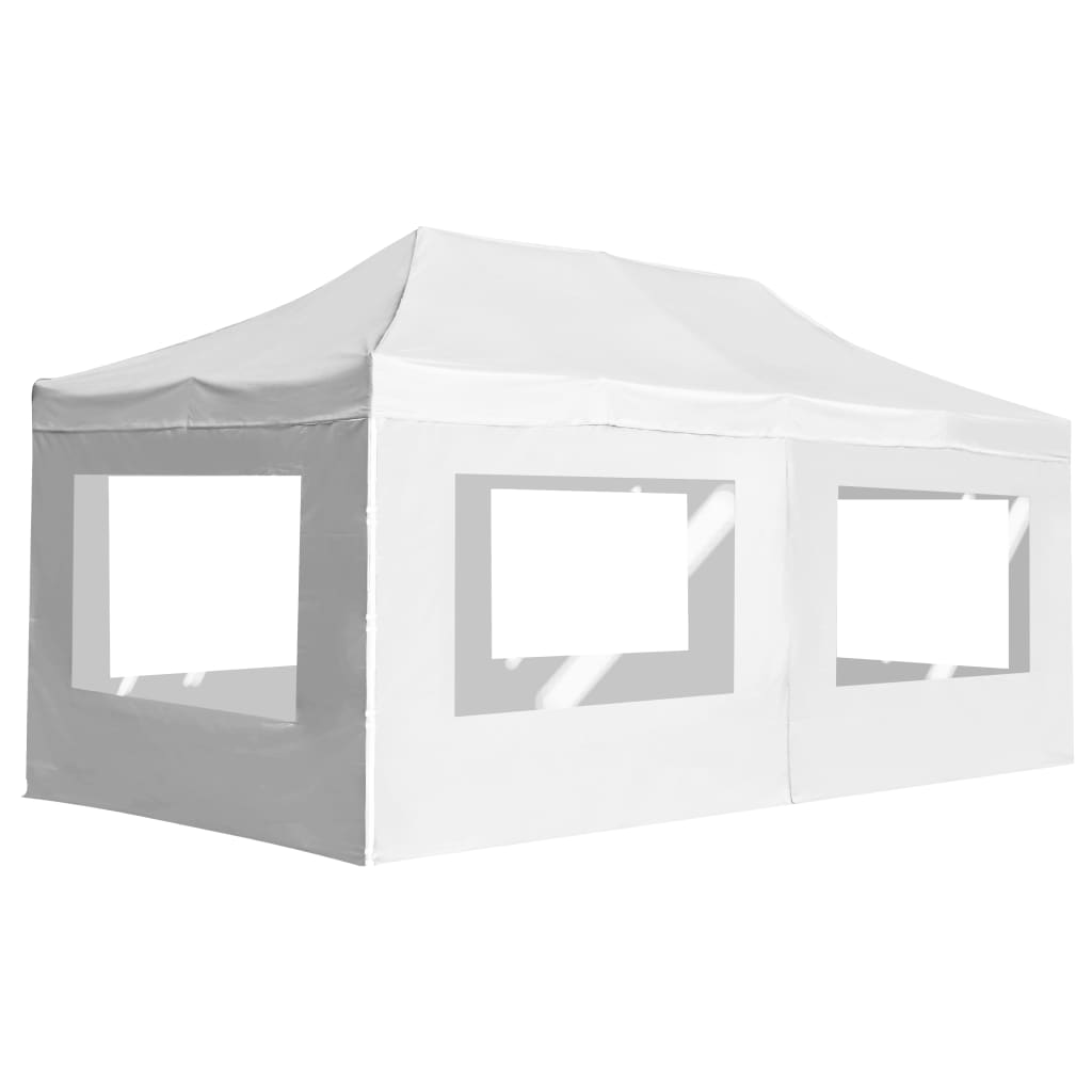 Bidaxl partyTent foldble med väggar 6x3 m aluminiumvit