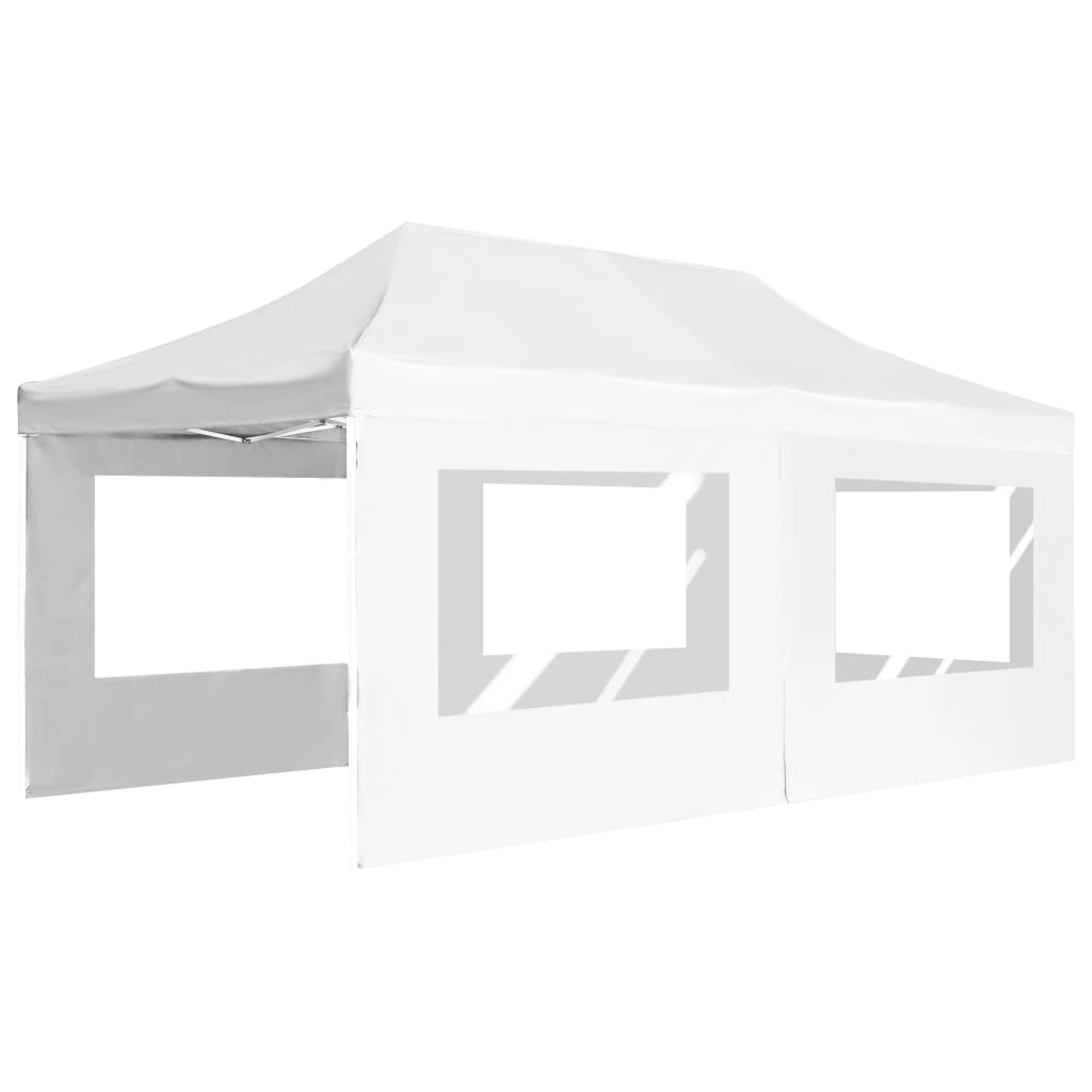 Vidaxl Partytent faltbar mit Wänden 6x3 m Aluminium weiß