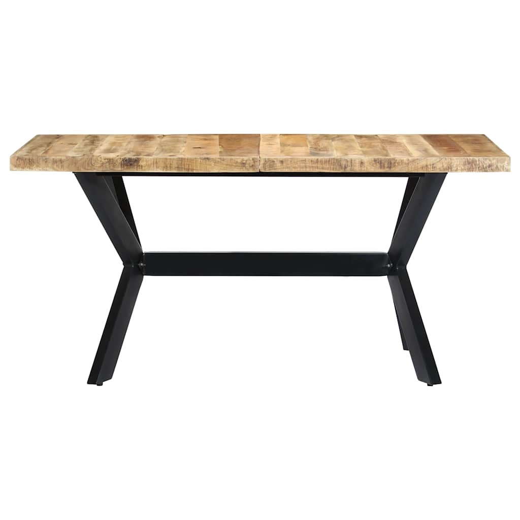 Vidaxl eettafel 140x70x75 cm massief ruw mangohout