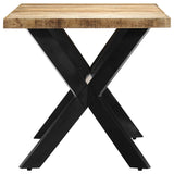 Vidaxl eettafel 140x70x75 cm massief ruw mangohout