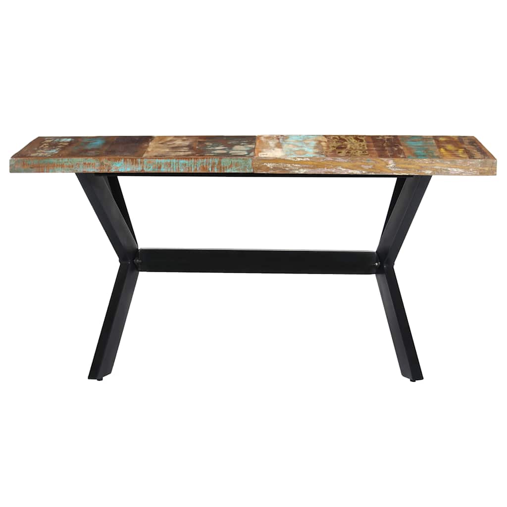 Vidaxl eettafel 140x70x75 cm massief gerecycled hout