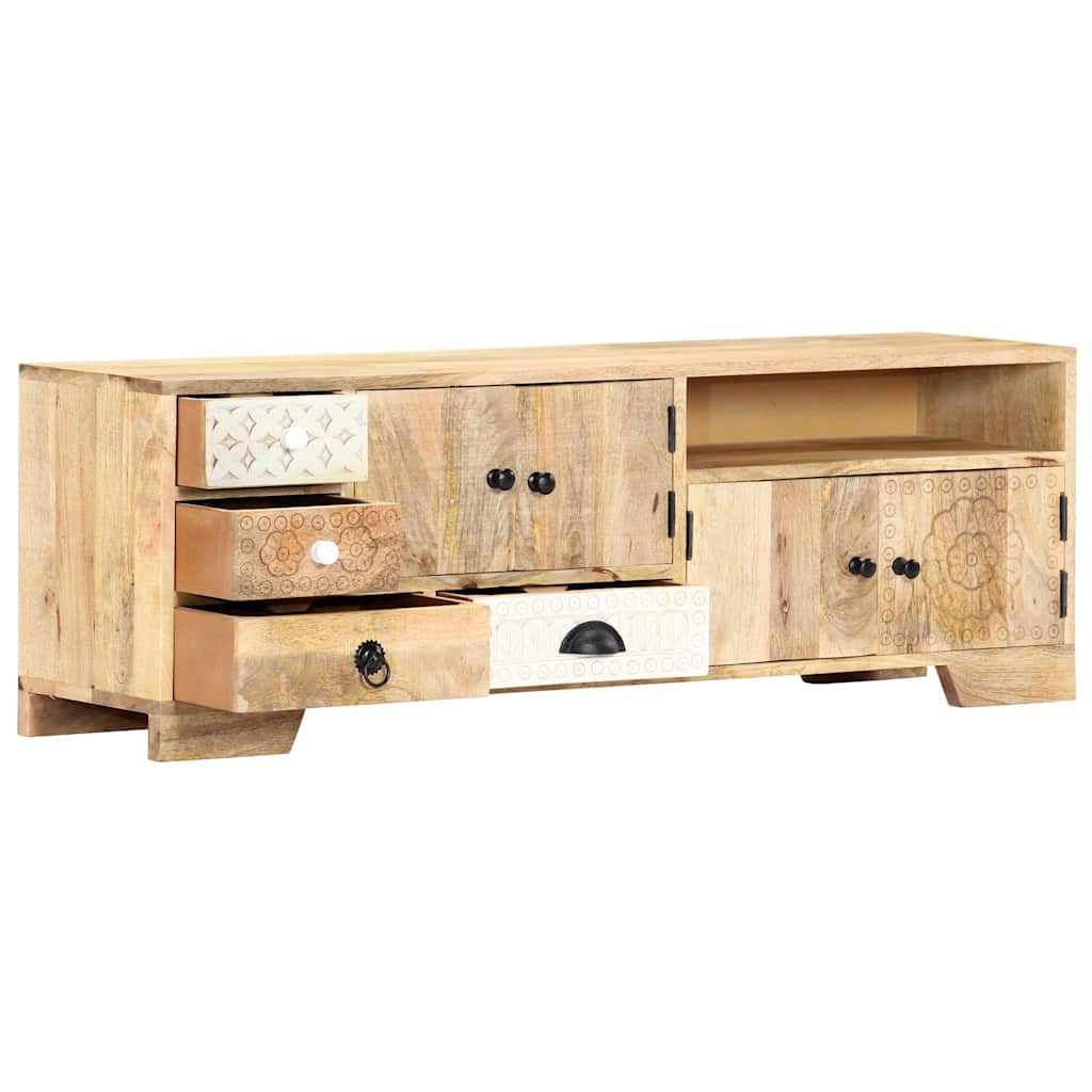 Vidaxl tv-meubel 120x30x40 cm massief mangohout