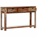 Vidaxl wandtafel met 3 lades 120x30x75 cm massief acaciahout