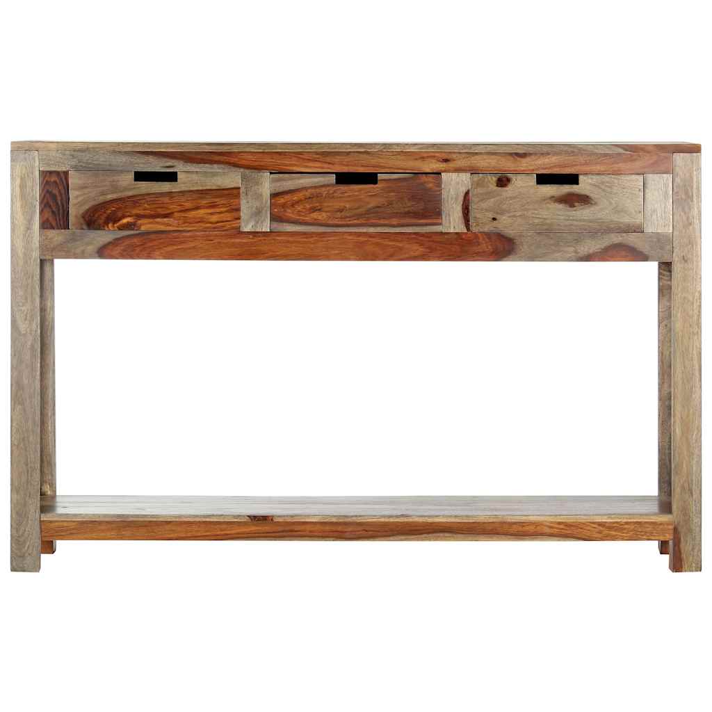 Vidaxl wandtafel met 3 lades 120x30x75 cm massief acaciahout