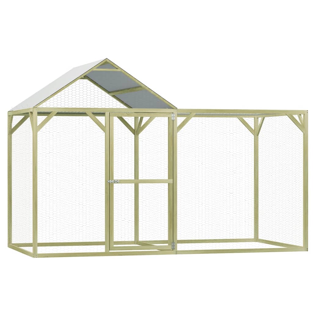 Vidaxl Chicken coop 3x1.5x2 m steel