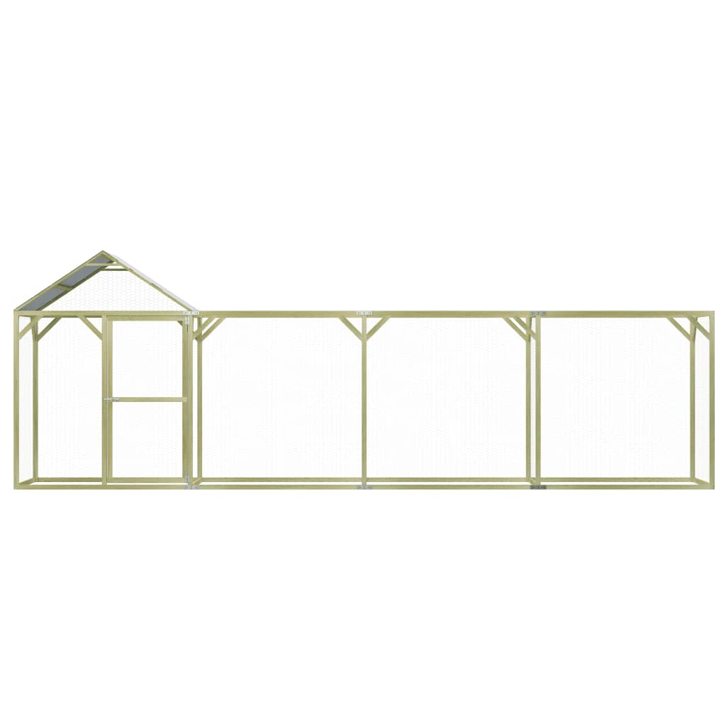 Vidaxl Chicken Coop 6x1.5x2 m stål