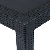 Vidaxl tuintafel 79x79x72 cm rattan-look kunststof antraciet