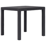 Vidaxl tuintafel 79x79x72 cm rattan-look kunststof bruin